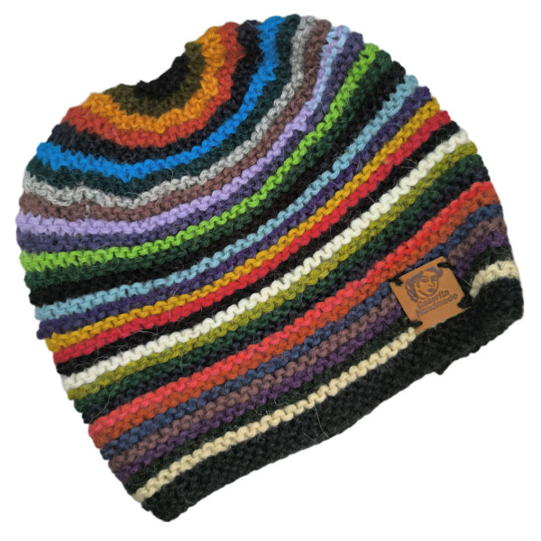 Hand knitted rainbow hat Standard size