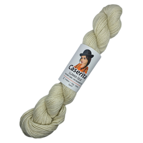 Raw white - Baby Llama and Silk - 50 gr./ 180 yd.