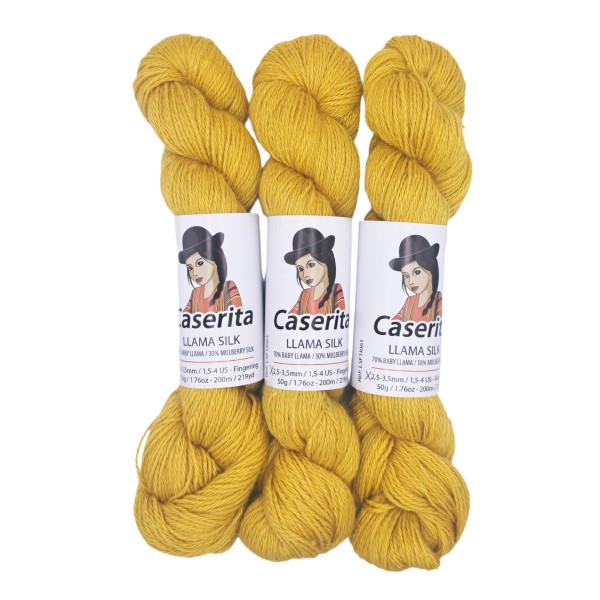 Mustard Yellow – Baby Llama & Silk – 50 g / 219 yd.